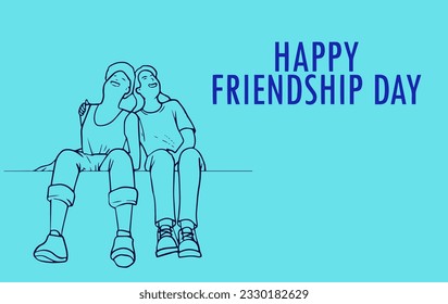 vector image international friendship day illustration