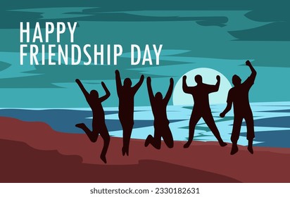 vector image international friendship day illustration