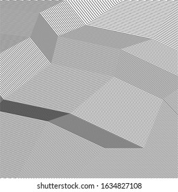 Vector image of the intersection of planes from lines. Abstraction from the black lines. Background, poster.