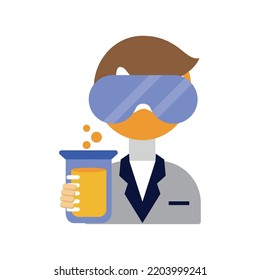 vector image. investigate icons on white background with orange and light purple colors.