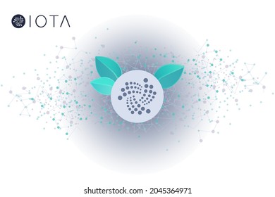 Vector image of IOTA. Cryptocurrency, infographics
