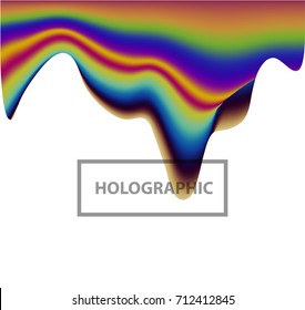 Vector image of iridescent streaks on a white background. 