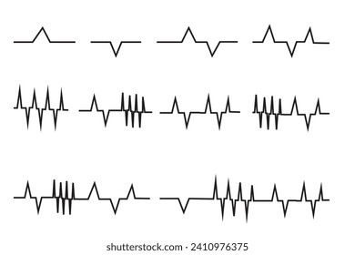vector image of an irregular straight line