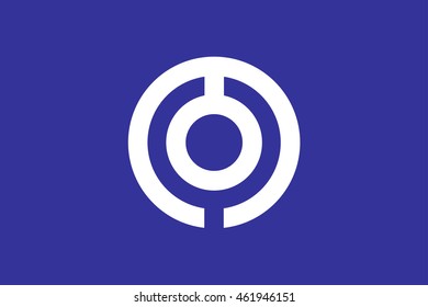 Vector image of  Ishigaki city flag,  Okinawa  prefecture , Japan. 