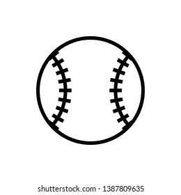 Vector image of an isolated baseball icon.  