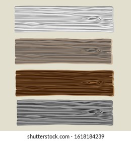 Vector image - isolated wooden boards in different shades, laminate flooring options. Interior of the apartment