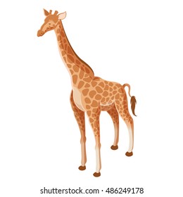 Vector image of the Isometric Giraffe icon