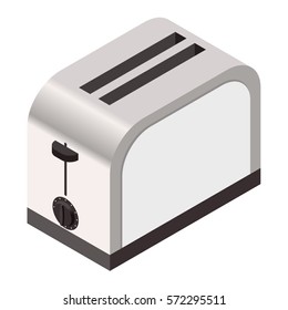 Vector image of the Isometric icon of a toaster