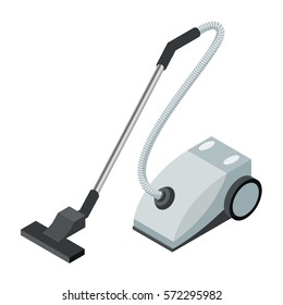 Vector image of the Isometric icon of a vacuum cleaner