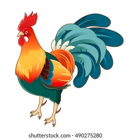 Vector image of the Isometric rooster icon