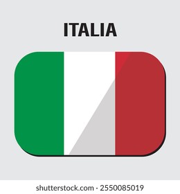 Vector image of Italia flag. Italia flag - isolated on white background