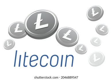 Vector image of itecoin. Cryptocurrency, infographics
