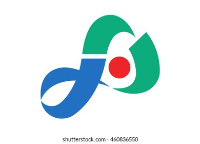 Vector image of Iyo city flag, Ehime prefecture , Japan. Proportion 2:3. EPS10. 
