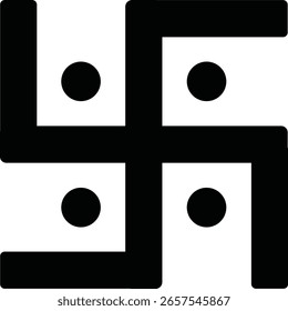 imagem vetorial do símbolo religioso de Jain Swastika