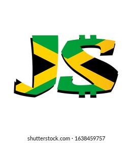 vector image of a jamaican dollar sign on a white background.