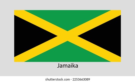 Imagen vectorial de la bandera de Jamaika