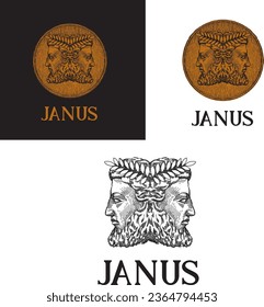 vector image of Janus. Hand drawing. art for print