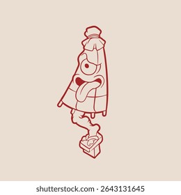 Vector image of Japanese demon Kasa-obake.	