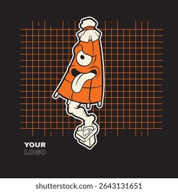 Vector image of Japanese demon Kasa-obake.	