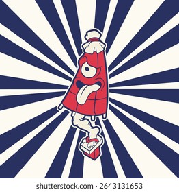 Vector image of Japanese demon Kasa-obake.	