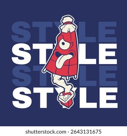Vector image of Japanese demon Kasa-obake.	
