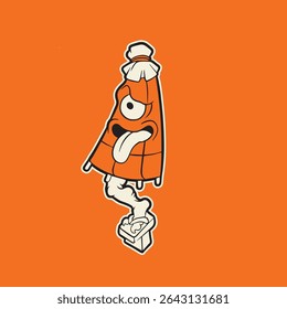 Vector image of Japanese demon Kasa-obake.	