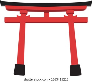 Vector image of a Japanese Sanctuary Arc -  Torii