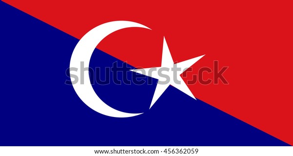 Vector Image Johor Bahru District Flag Stock Vector Royalty Free 456362059