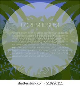 Vector image of the Jungle Flat Background