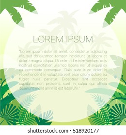 Vector image of the Jungle Flat Background