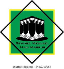 Vector image of the Kaaba in Mecca, Saudi Arabia.