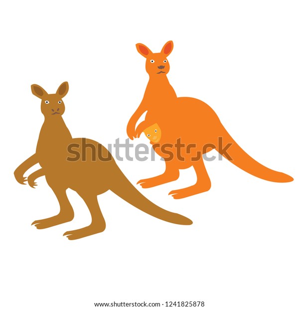 Vector Image Kangaroo Baby Pouch Stock Vector (Royalty Free) 1241825878 ...