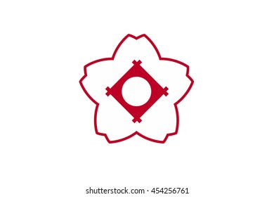 Vector image of Kasugai city flag. Proportion 2:3. EPS10. 