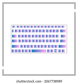vector image of keyboard with gradient in frame