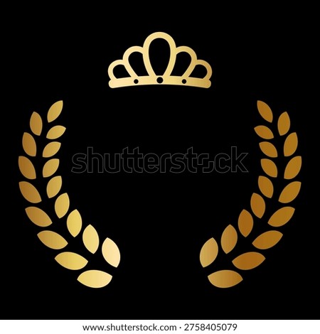 Vector image of the king and queen's crown. Collection of golden royal crown symbols. Luxurious symbols of monarchy and leadership. Element for your design.