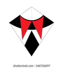 Vector image of kite toy for sport and game, with white backgrounds.