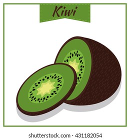 Vector image of a kiwi.