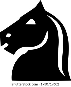 Vector image of a knight as a chess piece