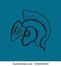 Vector image of a knight or warrior helmet identical to Rome, Sparta or Greece