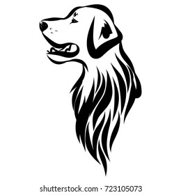 Vector image of an labrador dog