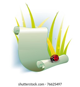 Vector Image ladybug on a leaf