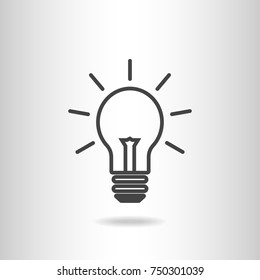 Vector image of a lamp. Light bulb icon