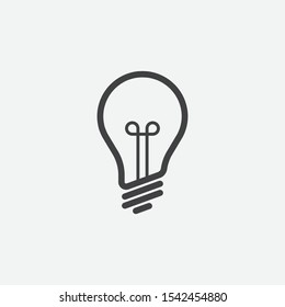 Vector image lamp. Lightbulb icon design, LightBulb linear icon vector, Idea sign icon, solution icon, thinking concept design, Lighting Electric lamp, Electricity, shine, Trendy Flat style