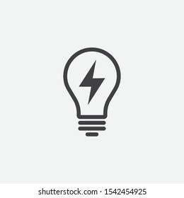 Vector image of lamp. Lightbulb icon design, LightBulb linear icon vector, Idea sign icon, solution icon, thinking concept design, Lighting Electric lamp, Electricity, shine, Trendy Flat style