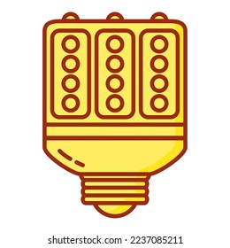vector image of lamps on a white background