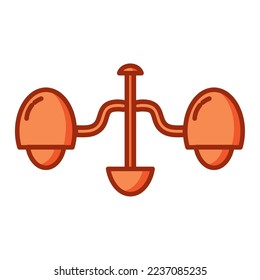 vector image of lamps on a white background