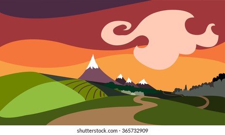 Vector image landscape