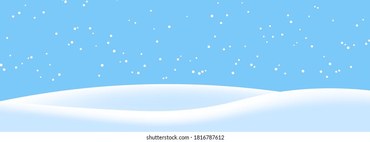 Vektorbild einer Landschaft mit Schneefall