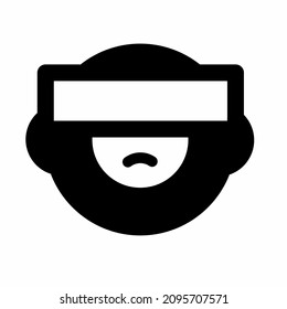 Vektorbild eines lachenden kleinen Jungen mit Brille der virtuellen Realität