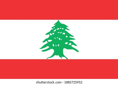 Imagen vectorial de la bandera del Líbano